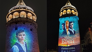 Şehit Eren Bülbül'ün görüntüleri Galata Kulesi'ne yansıtıldı