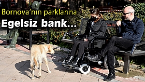 Bornova’nın parklarına “Engelsiz Bank”