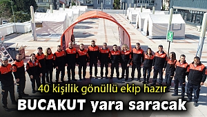 Buca’da tam donanımlı arama kurtarma ekibi