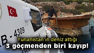 Denize atılan 3 göçmenden 2'si kurtarıldı, 1 göçmen kayıp