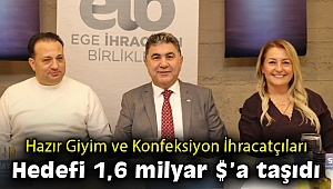 Ege Hazır Giyim ve Konfeksiyon ihracatçıları 2022’de 1,6 milyar dolarlık hedef belirledi