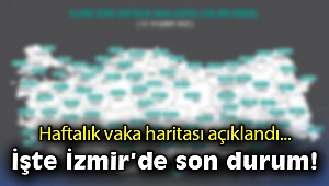 Haftalık vaka haritası açıklandı: İşte İzmir'de son durum!