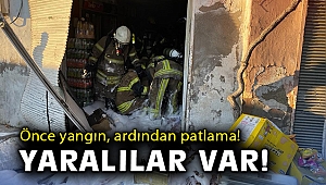 İzmir'deki bakkalda önce yangın, ardından patlama!