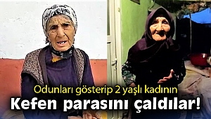 Odunları gösterip 2 yaşlı kadının kefen parasını çaldılar