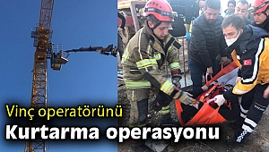 50 metre yükseklikte rahatsızlanınca yardımına itfaiye ekipleri yetişti