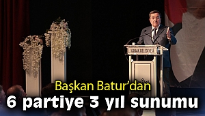 Başkan Batur’dan 6 partiye 3 yıl sunumu