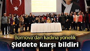 Bornova’dan kadına yönelik şiddete karşı bildiri