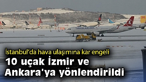 İstanbul'da hava ulaşımına kar engeli! 10 uçak İzmir ve Ankara'ya yönlendirildi.