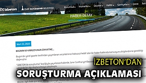İZBETON'dan 'soruşturma' açıklaması