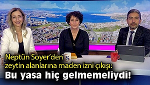 Neptün Soyer'den zeytin alanlarına maden izni çıkışı: Bu yasa hiç gelmemeliydi!