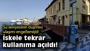 Su seviyesinin düşmesi deniz ulaşımını engellemişti! İskele tekrar kullanıma açıldı!