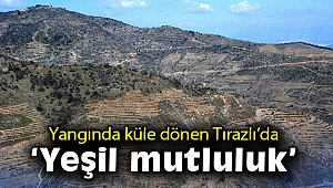 Yangında küle dönen Tırazlı’da “yeşil mutluluk”