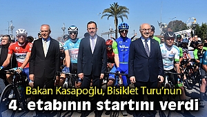 Bakan Kasapoğlu, Cumhurbaşkanlığı Bisiklet Turu'nun 4. etabının startını verdi
