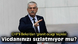 CHP'li Beko'dan granit ocağı tepkisi: Vicdanınızı sızlatmıyor mu?