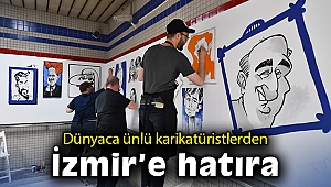 Dünyaca ünlü karikatüristlerden İzmir'e hatıra
