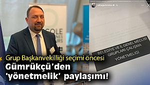 Grup Başkanvekilliği seçimi öncesi Gümrükçü’den ‘yönetmelik’ paylaşımı!