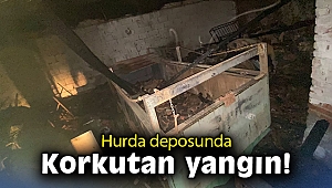 Hurda deposunda korkutan yangın!