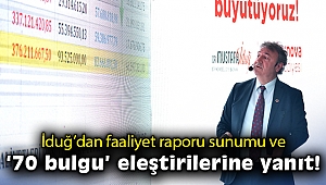 İduğ'dan faaliyet raporu sunumu ve '70 bulgu' eleştirilerine yanıt!
