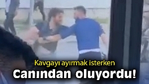 Otobüs şoförü ile taksicinin kavgasını ayırmak isteyen vatandaş bıçaklandı