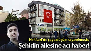 Şehidin İzmir'deki baba ocağına acı haber verildi
