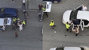 Trafik polisini önce tehdit etti sonra üzerine yürüdü