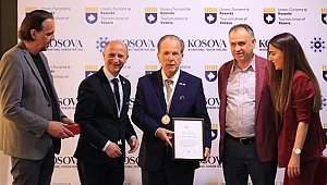 Akın Kazançoğlu Kosova, Fahri Turizm Büyükelçisi olarak ödüllendirildi