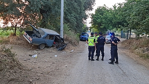 Aydın’da çaldıkları araçla İzmir’de kaza yapan 15 yaşındaki iki çocuk ağır yaralandı