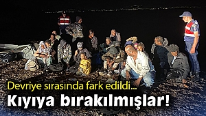 Çeşme'de kıyıya bırakılmış 20 düzensiz göçmen tespit edildi