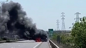 İzmir'de yakıt yüklü tanker alev aldı, büyük panik yaşandı!