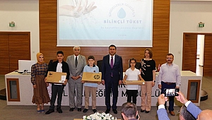 İzmir İl Milli Eğitim Müdürlüğünde ‘Sürdürülebilir Gelecek İçin Suyumuzu Bilinçli Tüketelim Proje Yarışması’ ödül töreni