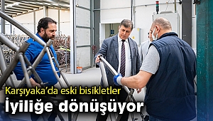 Karşıyaka’da eski bisikletler iyiliğe dönüşüyor