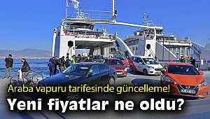 Araba vapuru tarifesinde güncelleme