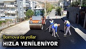 Bornova’da yollar hızla yenileniyor