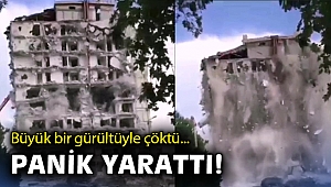 Büyük bir gürültüyle çöktü... Panik yarattı!