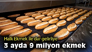 Halk Ekmek ile dar gelirliye 3 ayda 9 milyon ekmek