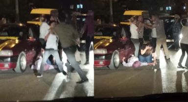 Hamile kadın bayıldı, sürücüler kavgaya devam etti
