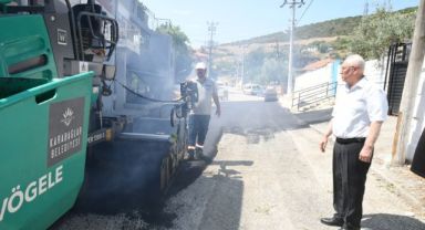 Karabağlar'da asfaltlamalar hız kesmeden sürüyor