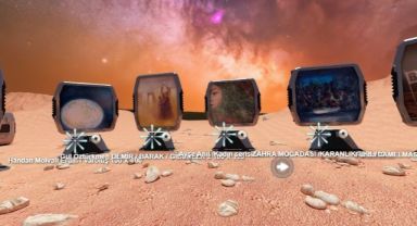 Mars’ta resim sergisi açtı