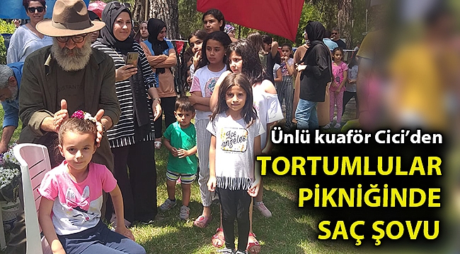 Minikler piknikte ünlü kuaförle tanıştı, saç yaptırdı