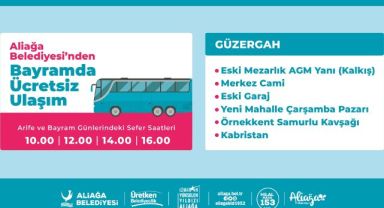 Aliağa Belediyesi’nden Bayramda Ücretsiz Ulaşım
