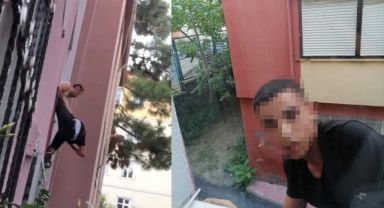 Beyoğlu'nda ev sahibi yakaladığı hırsızı camdan sarkıttı
