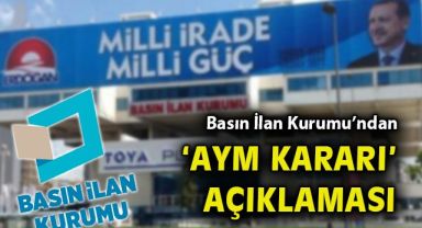 Basın İlan Kurumu’ndan ‘AYM Kararı’ açıklaması