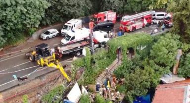 Beykoz'da istinat duvarı çöktü! 1 kişi göçük altında kaldı