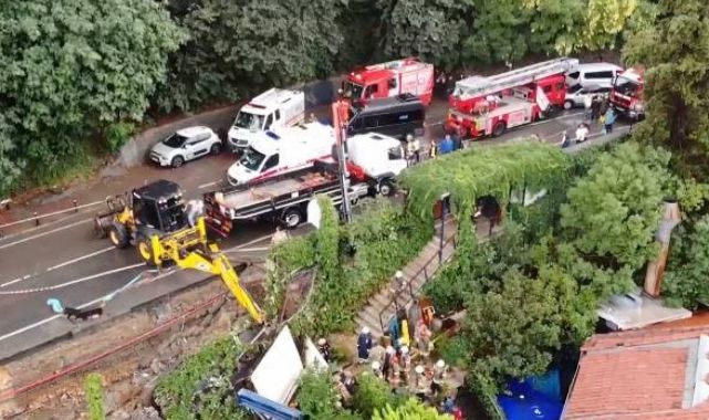 Beykoz'da istinat duvarı çöktü! 1 kişi göçük altında kaldı