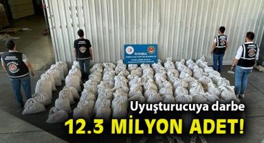İstanbul Ambarlı Limanı'nda 12.3 milyon adet captagon hap ele geçirildi