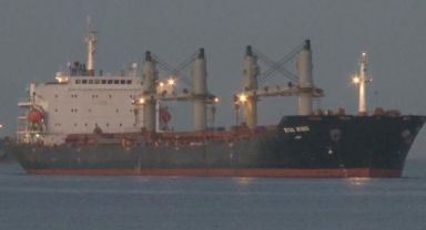 Ukrayna'dan yola çıkan tahıl yüklü iki gemi ‘Glory' ve ‘Riva Wind' İstanbul Boğaz'ından geçti