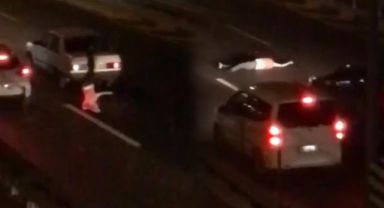 E-5 Karayolu'nda dehşet anları: Araçlar çarpıp üstünden geçti