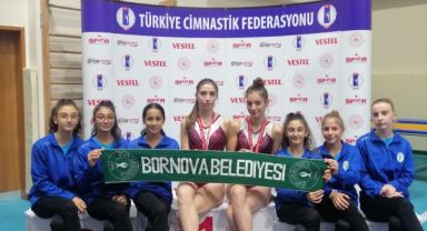 Bornovalı cimnastikçilerden bir madalya daha