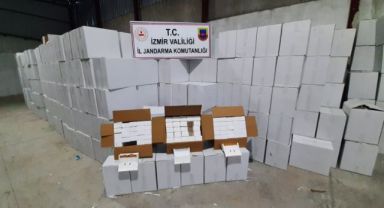 İzmir’de 15 milyon adet satışa hazır bandrolsüz makaron ele geçirildi