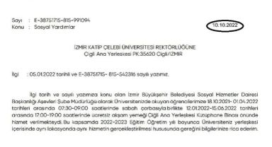 İzmir Büyükşehir: Katip Çelebi Üniversitesi'nden 11 gündür yanıt yok!